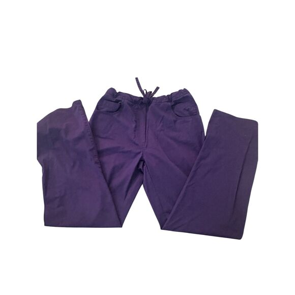 Healing Hands Scrubs for Women Sz S Drawstrings and Pockets Purple - Picture 1 of 10